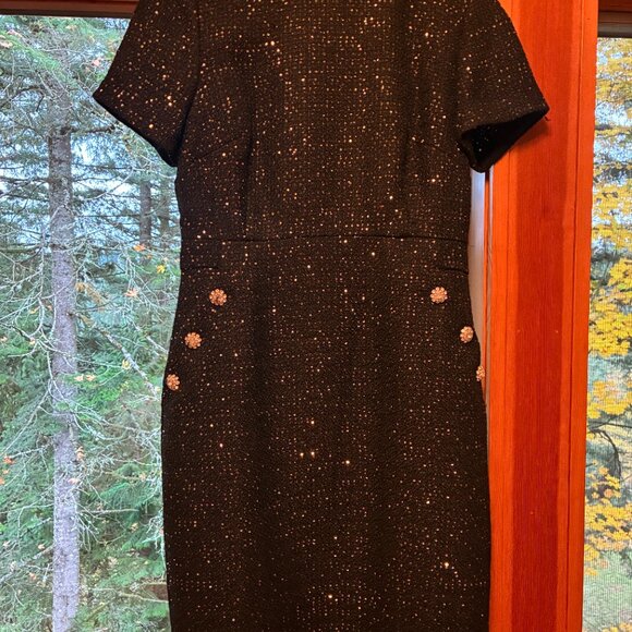 At Taylor Tweed & Sparkle Short-sleeve Sheath Dress - Picture 5 of 9